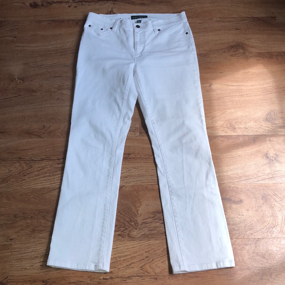 LRL Ralph Lauren White Straight Leg Jeans Size 6